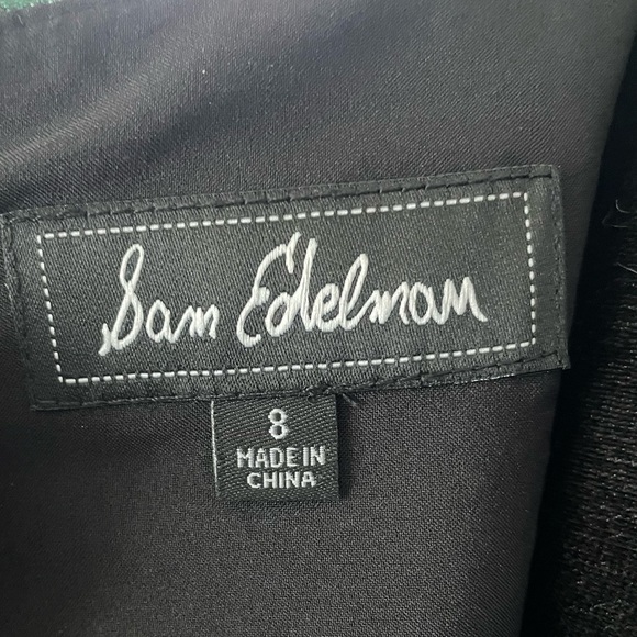 Sam Edelman leaf print v-neck fit and flare sleeveless cocktail dress size 8 new - Picture 7 of 9